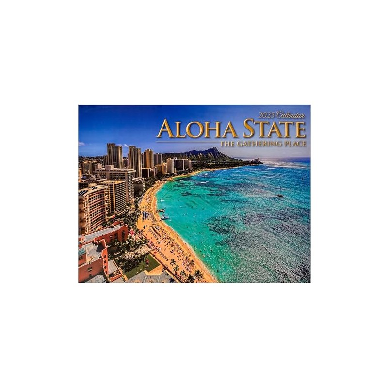 Islander Hawaii Hawaiian 2025 Twelve Month Wall Calendar (Aloha State