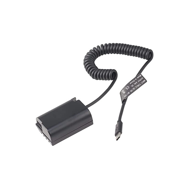 Hersmay USB Type-C to DMW-BLK22 Dummy Battery Power Adapter for