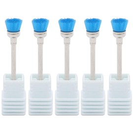 USA PANA 5 Pieces Carbide Cleaning Brush - For Professional Nail Drill Machine, Manicure Pedicure, Nail Art Tools (Blue)