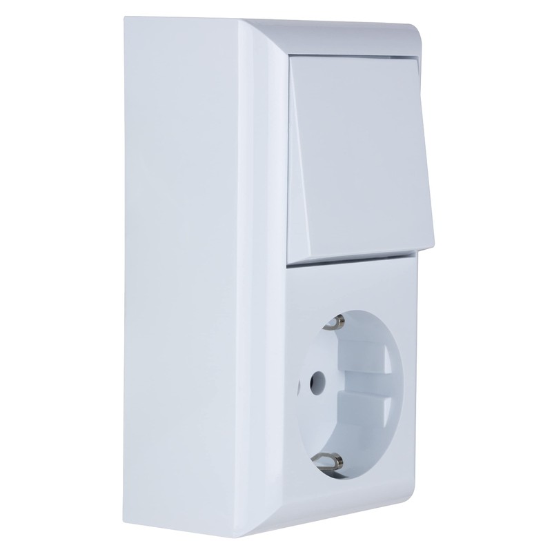 REV 0510156777 PlanoLuxe Surface-Mounted On and Off Switch with Socket,