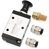 BAOMAIN Manual Hand Pull Air Valve, 1/4" PT 3 Port
