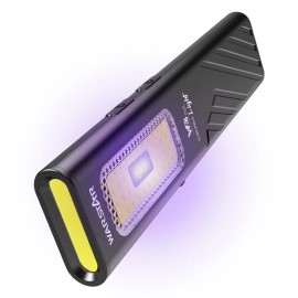 WT8 800LM Multifunctional EDC Flashlight USB-C Rechargeable UV Red Light Magnetic Pocket Clip Torch for Camping Repair EmergencyBody Color: Gray, Lamp Power(W): 10
