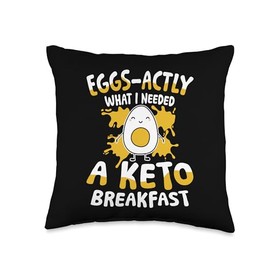 Eggs-actly What I Needed a Keto Breakfast Throw Pillow