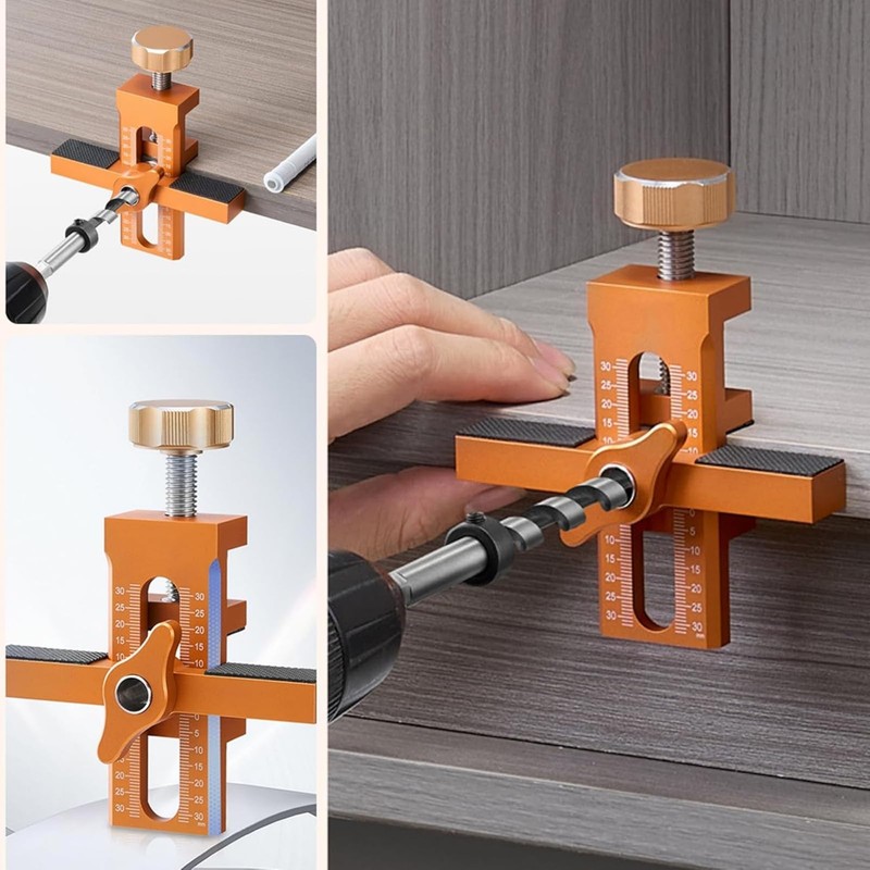 Ssumght Cabinet Door Positioning Tool Set,Cabinet Door Installation Positioner,Adjustable Length