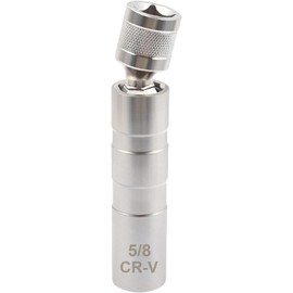 5/8" Magnetic Swivel Spark Plug Socket, Thin Wall Spark Plugs Socket With 12 Point, 3/8" Drive x 4" Total Length, Enhanced Magnetic Head, Made of CR-V Steel