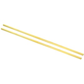 PATIKIL 1/4 x 1/4 x 16" C36000 Brass Square Bar, 2 Pcs Solid Square Mill Stock for Crafting Maintenance Electrical Architectural Decoration, Brass