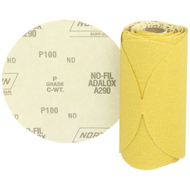 Norton 07660749244 Stick and Sand Abrasive Disc with Pressure-Sensitive Adhesive Attachment, Aluminum Oxide, 6" Diameter, Grit P100 Medium (Roll of 50)