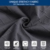 Yikko Chair Seat Covers, High-Density Check Jacquard Ekedalen Seat Covers