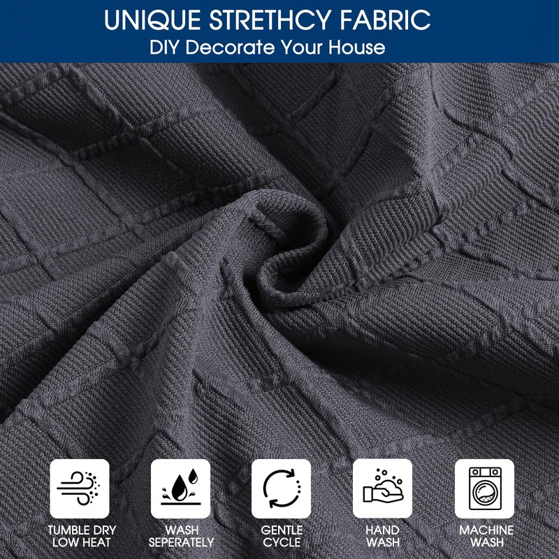 Yikko Chair Seat Covers, High-Density Check Jacquard Ekedalen Seat Covers
