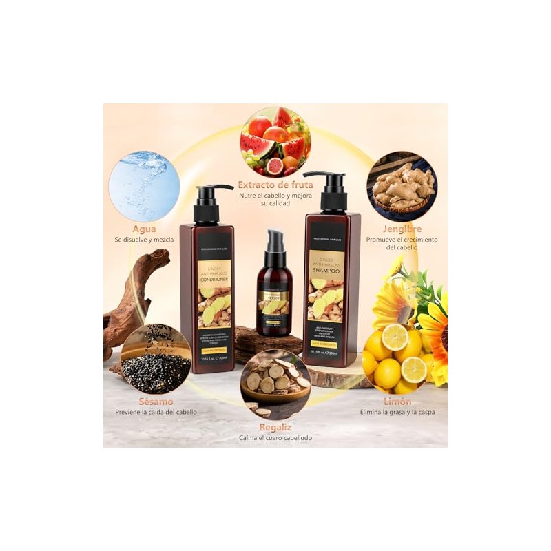 Champú Hair ShampooChampú Anticaída de Jengibre