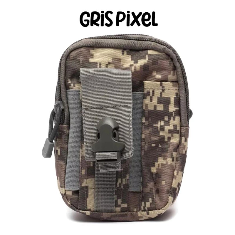 LJK Bolsa Morral Tactica Celular Cinturon Multiuso Camuflaje Mil