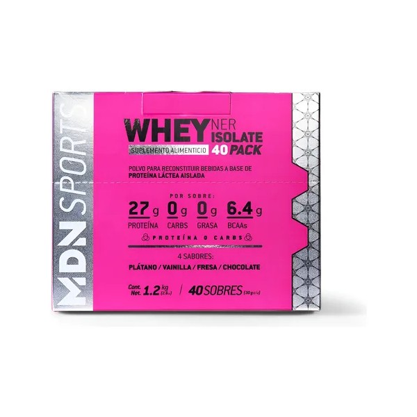 MDN Wheyner Isolate | 40 Sobres de 30g | 0