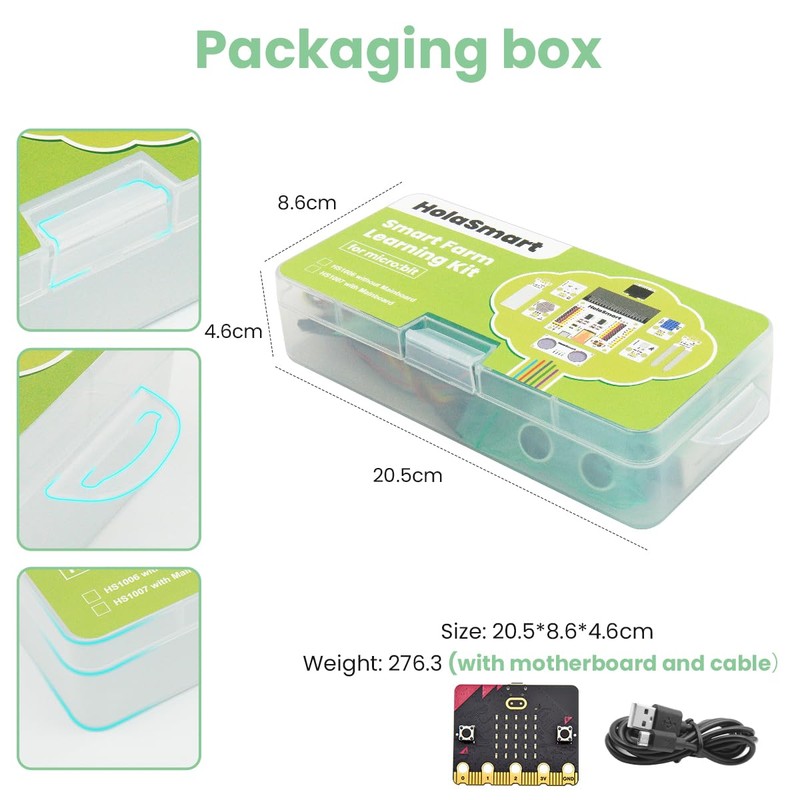 HolaSmart Micro:bit Smart Farm Learning Kit with 16 Progressive STEM