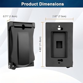 Outdoor Outlet Wall Plate Cover, Weatherproof, Vertical/Horizontal Auto-Closing Lid，Wall Socket Receptacle Protector（2 Pcs）