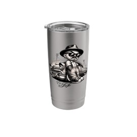 EL JEFE Bomba Lowrider Chicano Homie Tattoo Cholo Pachuco Stainless Steel Insulated Tumbler