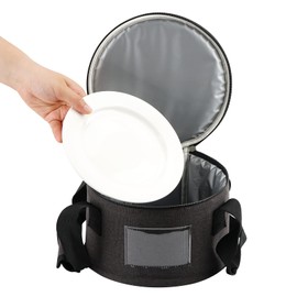 Kingshion China Storage Container for Saucer and Appetizer Plates - 8.5" W x 5.5" H, Hard Shell and Stackable.
