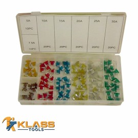 KlassTools 120 Piece Mini Car Fuse Assortment with Low Profiles