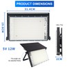 JUMGUN Solar Flood Lights Outdoor Dusk to Dawn, with Adjustable