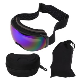 Ski Goggles Magnetic Lens Anti Fog Snow Goggles Interchangeable Lens Double Layer Snow Glasses for Men WomenBlue