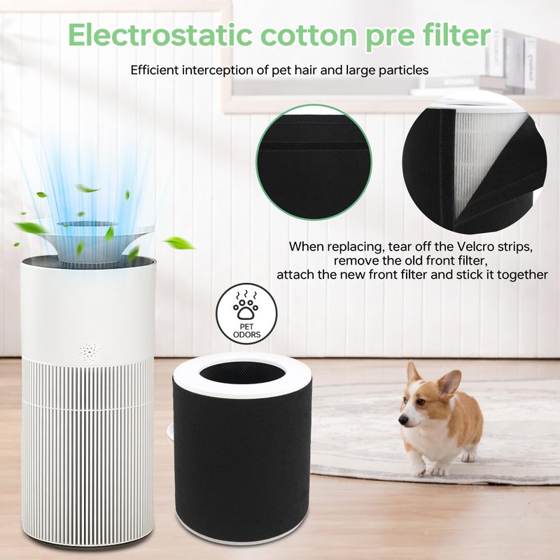 Myareds Pre-Filter Replacement Compatible with Dhyala KJ02 Pet Air Purifier