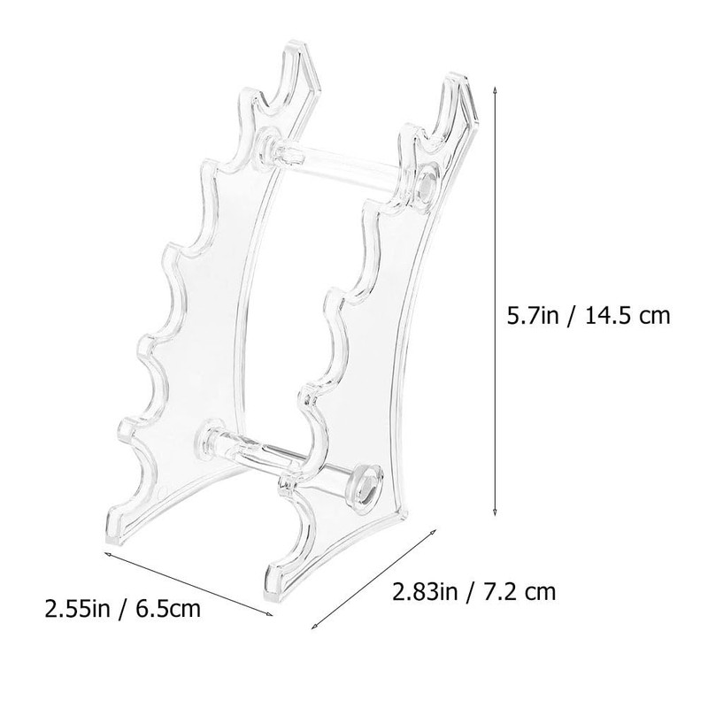 FOMIYES Transparent Acrylic Pen Holder for Desk, 2Pcs Eyeliner Eyebrow