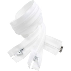 Invisible Light Weight White Separating YKK Zippers for Clothes, Crafts & Sewing Projects - Color: White - Choose Your Length - Made in The United States (2 Zippers Per Pack) (27" Inches)