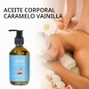 2 botellas Aceite corporal vainilla caramelizada, aceite corporal de vainilla
