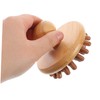Ipetboom Mushroom Shape Massager Wooden Comb Wide Tooth Manual Scalp