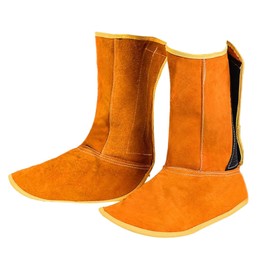 "Abbraccia" Welding Shoes Leg Covers PU Leather Welding Spats 1 Pair High Performance Utility Protection Foot Sleeves for Welder Work