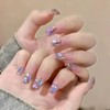 Domiya Nail Tip, 3D Nails, 24 Pieces, Very Short, Popular,