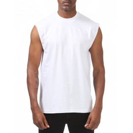 Pro Club Men's Heavyweight Sleeveless Muscle T-Shirt, Snow White, X-Large