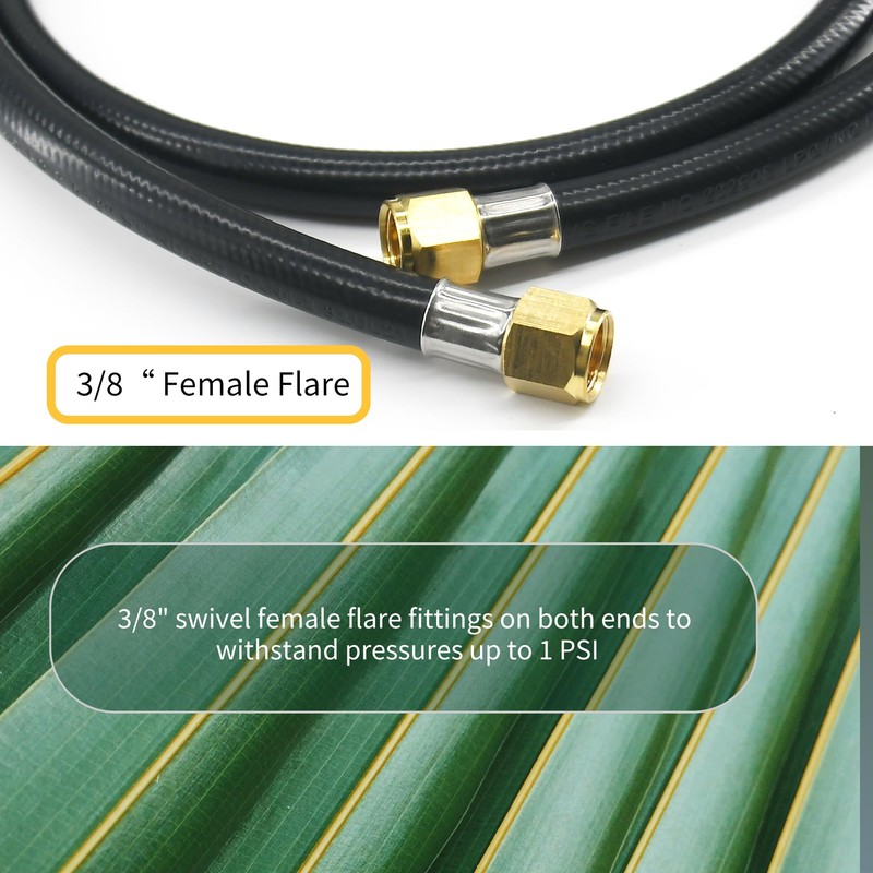 Rixordd 8 Feet Propane Hose Assembly Multipurpose Solution: Features 3/8"