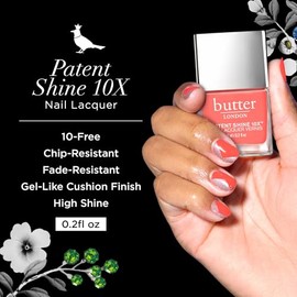 Patent Shine 10X Nail Lacquer - Trout Pout by Butter London for Women - 0.2 oz Nail Polish