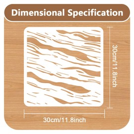 Doodlream Marble Texture Wall Stencil for Painting, 30 x 30cm Marble Background Plastic Reusable Stencil for Wood Burning, DIY Craft Art Stencil Template on Fabric Canvas Furniture Tile Backsplash