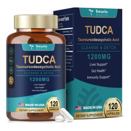 Tudca 1200 Mg Protector Hepático Detox Con 120caps Hecho Usa Sabor S/n