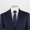 The Shirt Studio Navy Two-Tone Stitch Stripe Self-Tie Necktie