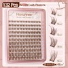 Mavphnee Brown Eyelash Clusters Wispy Lash Extension Cluster Natural Individual