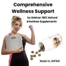 DokkanAburadas Natural Digestive Enzymes & Superfoods Multi-Herb Supplement - 37 Types of Vegetables & 14 Types of Herbal Fiber Blends for Metabolism& Gut Health, Made in Japan 150Tablet Gold, 2EA