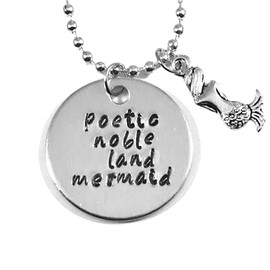 Parks and Rec Leslie Knope Mermaid Quote Hand Stamped Necklace
