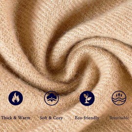 vimate Cashmere Scarf and Scarf, Women's Thick Soft Cashmere Pashmina Scarf Wrap, F# Camel