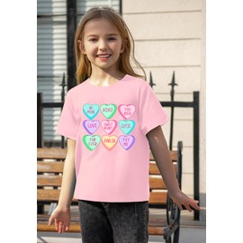 Mommy and Me Valentines Day Shirts: Love Heart Tshirt Family Matching Outfits Mom and Girls Valentines Day Gifts