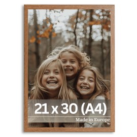 VictoR Dali Picture Frame 21 x 30 cm (A4) Brown - Picture Frame Square Wood 21 x 30 cm - Brown Picture Frame 21 x 30 cm - Brown Picture Frame