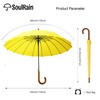 SoulRain 16 Ribs 48" Stick Umbrella Auto Open Solid Color