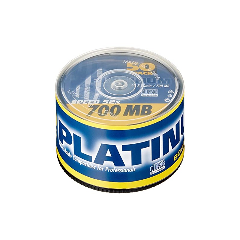 PLATINUM CD-R 700 MB CD blanks 52x speed, 80 min,