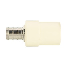(Pack of 10) EFIELD 1/2" Pex x 1/2" CPVC Transition Coupling Barb Crimp Brass Fittings