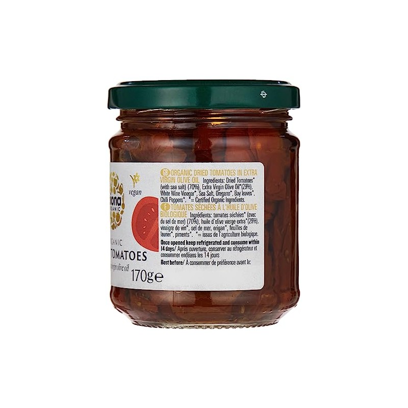 Organic Sundried Tomatoes in Olive Oil (Biona) 170g