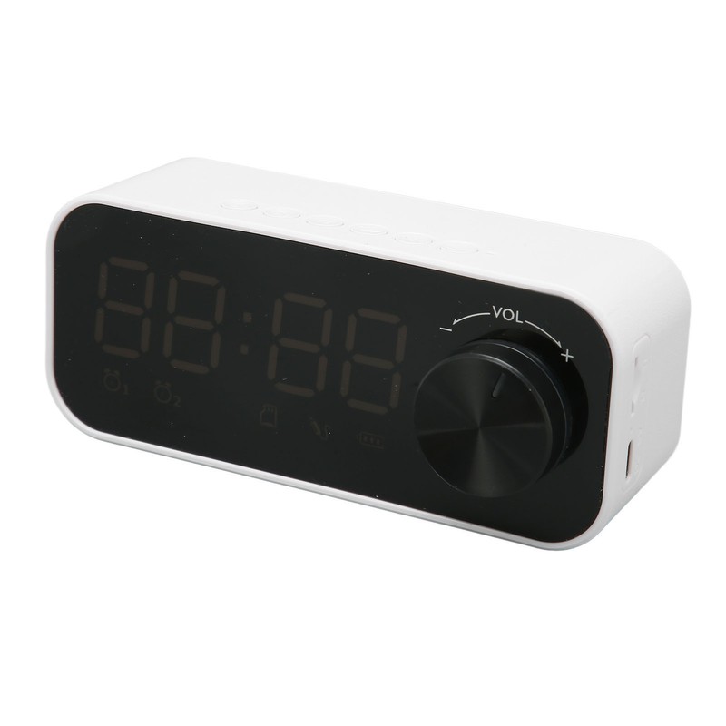 Bluetooth Speaker Alarm Clock Radio Digital LED Display Subwoofer Mini