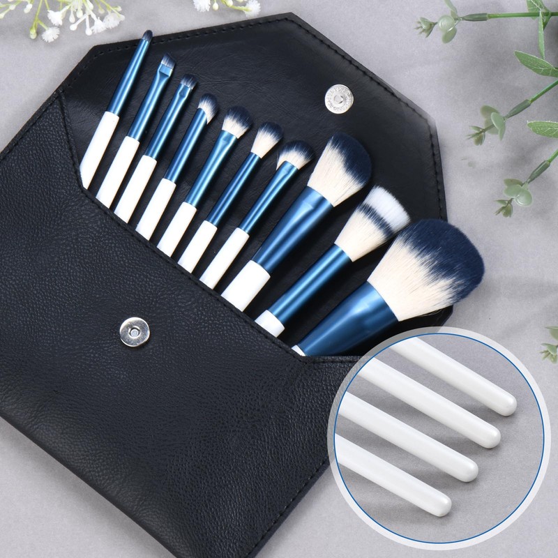 SHELWIN Makeup Brushes Set, 10 Pieces, Makeup Brushes, Powder Brushes,