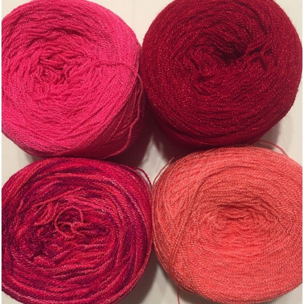 Hilo Lace Crystal Colors 64-95-176-672. Acrylic/R.900 yards per ball. 1 lot of 4