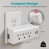 Surge Protector Outlet Extender Wall Tap Adapter, 3 AC Multi-Outlet